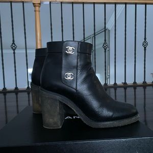 Chanel bootie heels size 8 US women